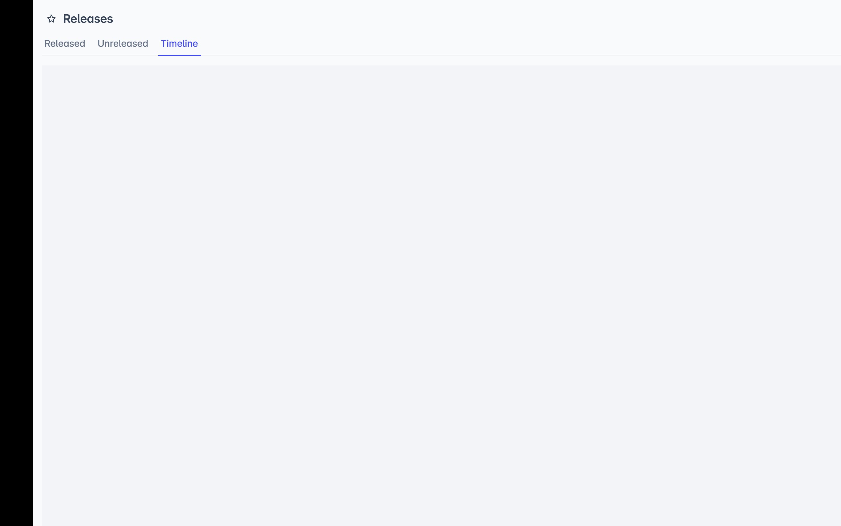 Releases page with a dedicated Timeline tab